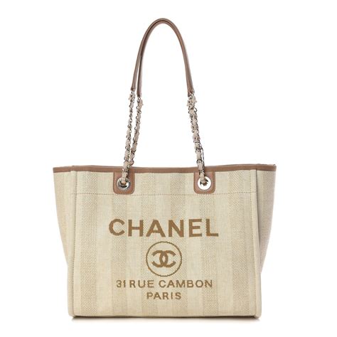 chanel straw raffia calfskin chain small deauville tote beige black|chanel deauville.